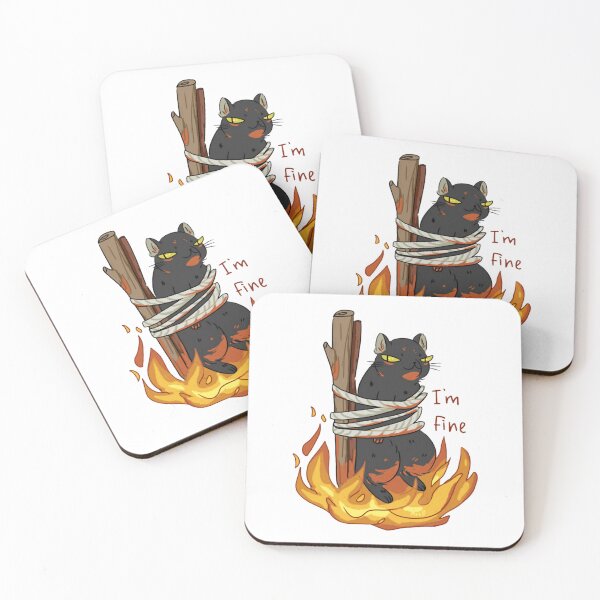 Item preview, Bonfire For Witches Cute Black Cat Halloween Sorcerer Art designed and sold by Lycheelich.