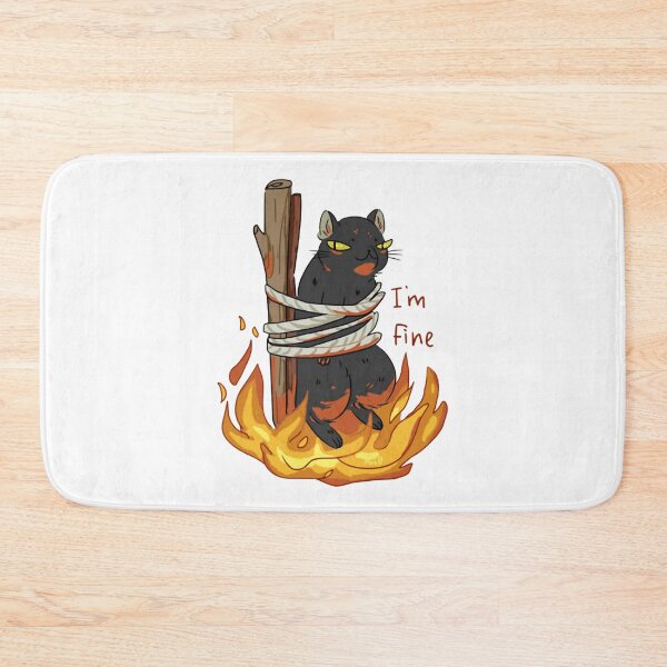 Item preview, Bonfire For Witches Cute Black Cat Halloween Sorcerer Art designed and sold by Lycheelich.