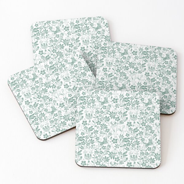 Item preview, Golden Retriever Floral Pattern | Elegant Botanical Dog Design Green designed and sold by WildLakePatterns.