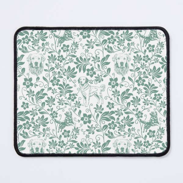 Item preview, Golden Retriever Floral Pattern | Elegant Botanical Dog Design Green designed and sold by WildLakePatterns.