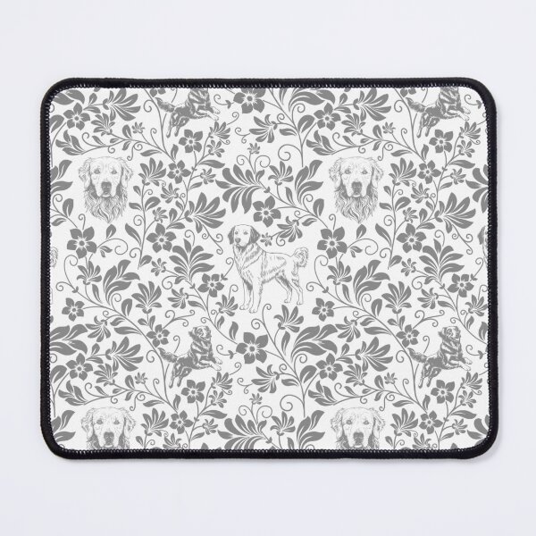 Item preview, Golden Retriever Floral Pattern | Elegant Botanical Dog Design Grey designed and sold by WildLakePatterns.