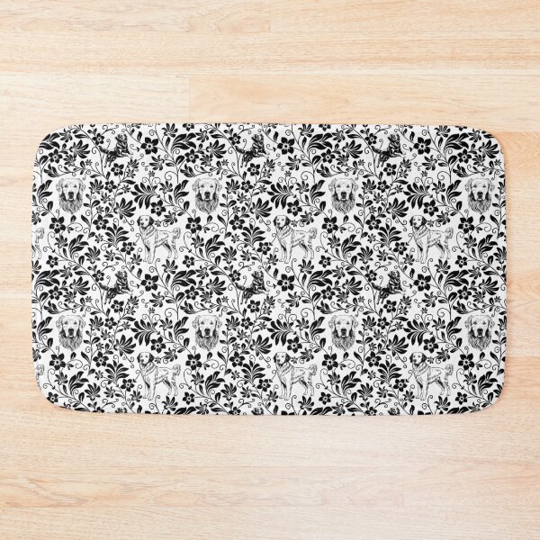 Item preview, Golden Retriever Floral Pattern | Elegant Botanical Dog Design Black designed and sold by WildLakePatterns.