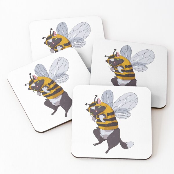 Item preview, Cat Bee Cute Kawaii Kitten Hornet Hybrid Insect Art designed and sold by Lycheelich.