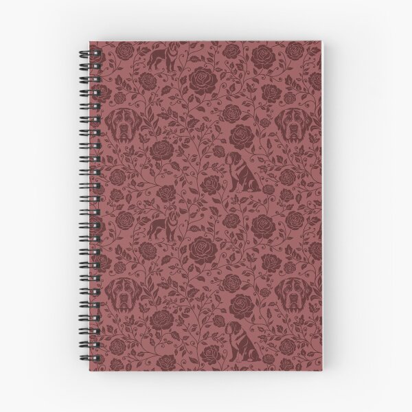Item preview, St Bernard Floral Pattern | Elegant Botanical Dog Design Red designed and sold by WildLakePatterns.