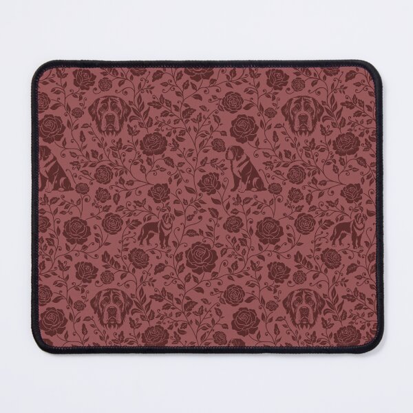 Item preview, St Bernard Floral Pattern | Elegant Botanical Dog Design Red designed and sold by WildLakePatterns.