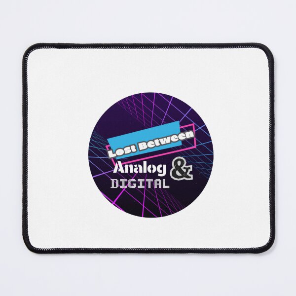Item preview, Lost Between Analog and Digital Logo Cyberspace Circle designed and sold by AnaAndDigital.