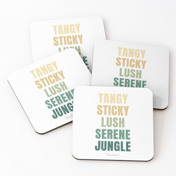 Item preview, Thailand Word Art, Tangy Sticky Lush Serene Jungle Wall Art designed and sold by MarkedArtPrints.