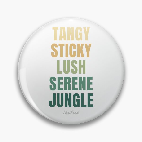 Item preview, Thailand Word Art, Tangy Sticky Lush Serene Jungle Wall Art designed and sold by MarkedArtPrints.