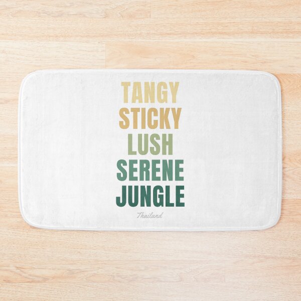 Item preview, Thailand Word Art, Tangy Sticky Lush Serene Jungle Wall Art designed and sold by MarkedArtPrints.