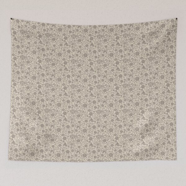 Item preview, St Bernard Floral Pattern | Elegant Botanical Dog Design Sepia designed and sold by WildLakePatterns.