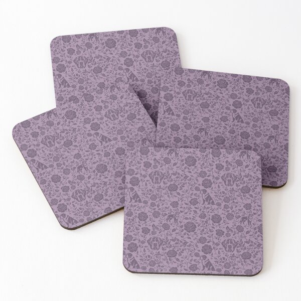 Item preview, St Bernard Floral Pattern | Elegant Botanical Dog Design Purple designed and sold by WildLakePatterns.