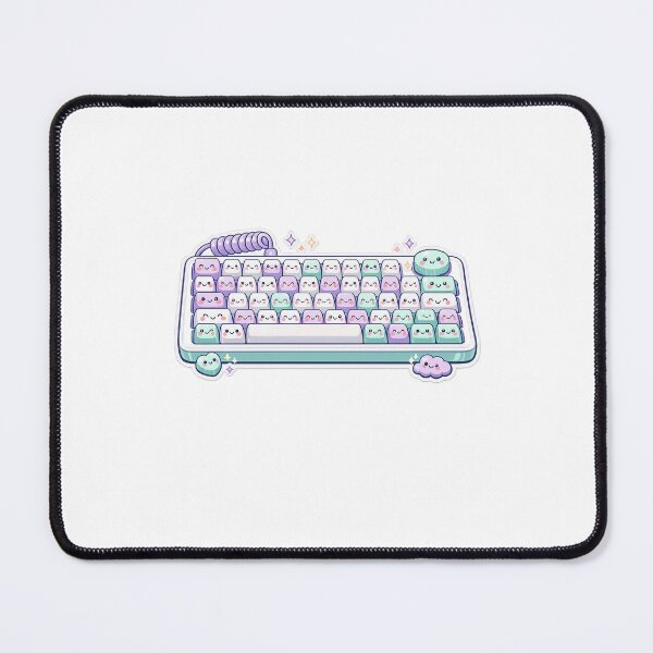 Item preview, Cute Keyboard Sticker Kawaii Desk Setup Aesthetic for Gamers, Students & Creators designed and sold by CutePrintCorner.
