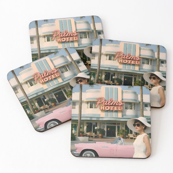 Item preview, Vogue Miami Magazine Cover Poster, 60s Minimalist Pink Car Wall Decor designed and sold by ItalianPopArtStore.