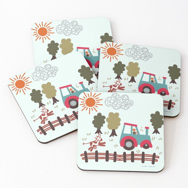 Item preview, Pastoral Farm scene bright pastel colors designed and sold by FrancesPoff.