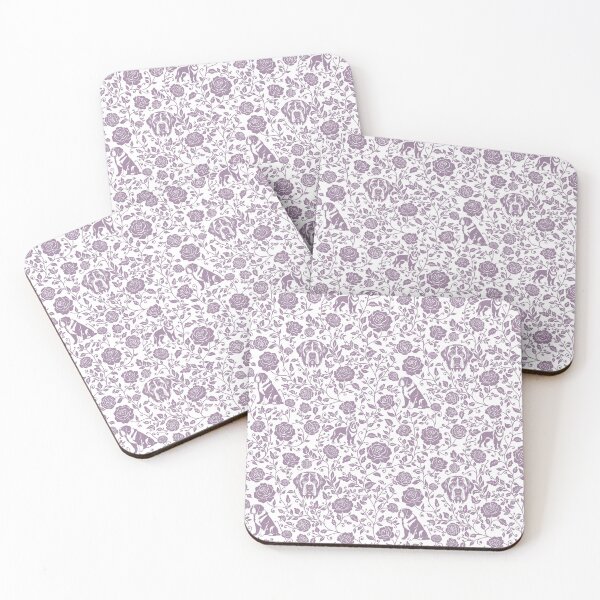 Item preview, St Bernard Floral Pattern | Elegant Botanical Dog Design Lavender designed and sold by WildLakePatterns.