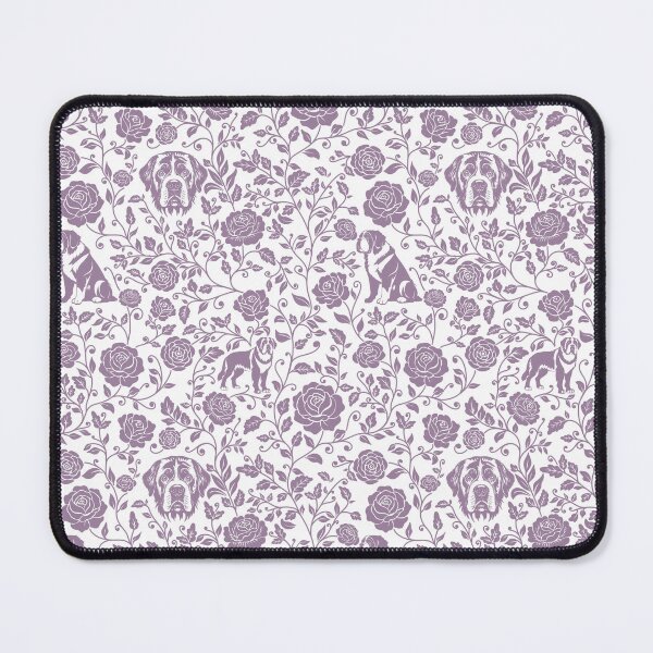Item preview, St Bernard Floral Pattern | Elegant Botanical Dog Design Lavender designed and sold by WildLakePatterns.