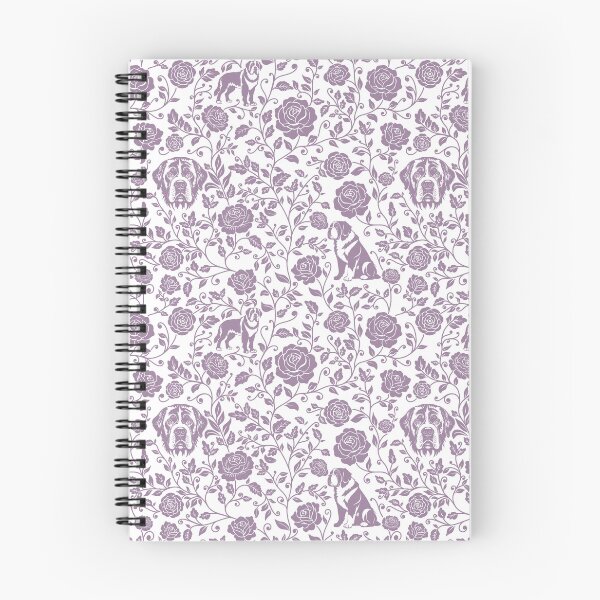 Item preview, St Bernard Floral Pattern | Elegant Botanical Dog Design Lavender designed and sold by WildLakePatterns.