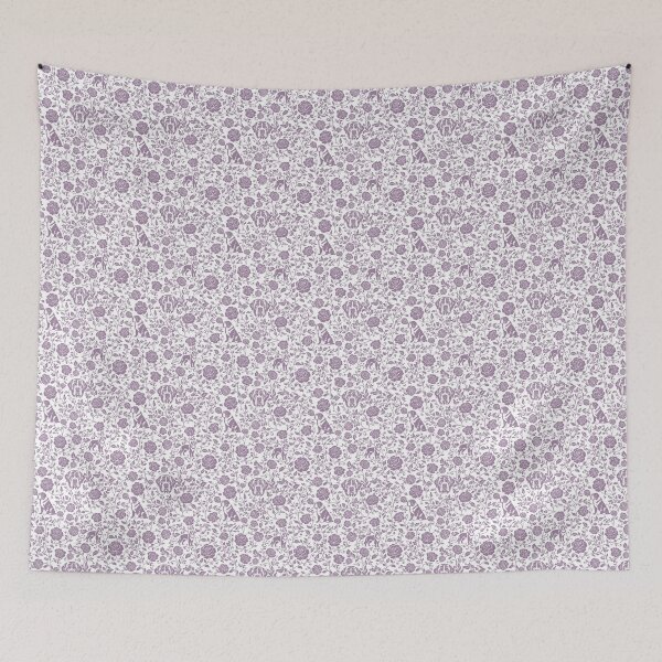 Item preview, St Bernard Floral Pattern | Elegant Botanical Dog Design Lavender designed and sold by WildLakePatterns.