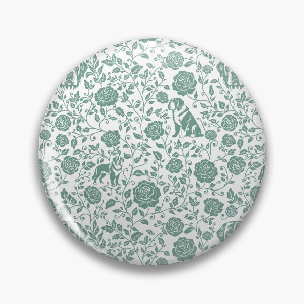 Item preview, St Bernard Floral Pattern | Elegant Botanical Dog Design Green designed and sold by WildLakePatterns.