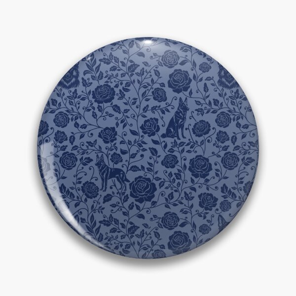 Item preview, German Shepherd Floral Pattern | Elegant Botanical Dog Design Blue designed and sold by WildLakePatterns.