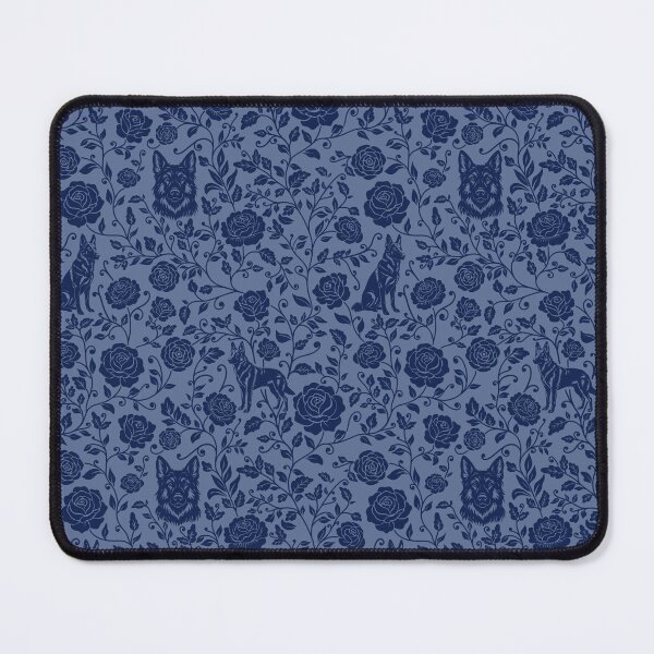 Item preview, German Shepherd Floral Pattern | Elegant Botanical Dog Design Blue designed and sold by WildLakePatterns.