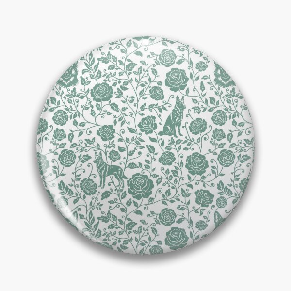 Item preview, German Shepherd Floral Pattern | Elegant Botanical Dog Design Green designed and sold by WildLakePatterns.