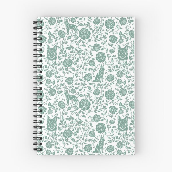 Item preview, German Shepherd Floral Pattern | Elegant Botanical Dog Design Green designed and sold by WildLakePatterns.