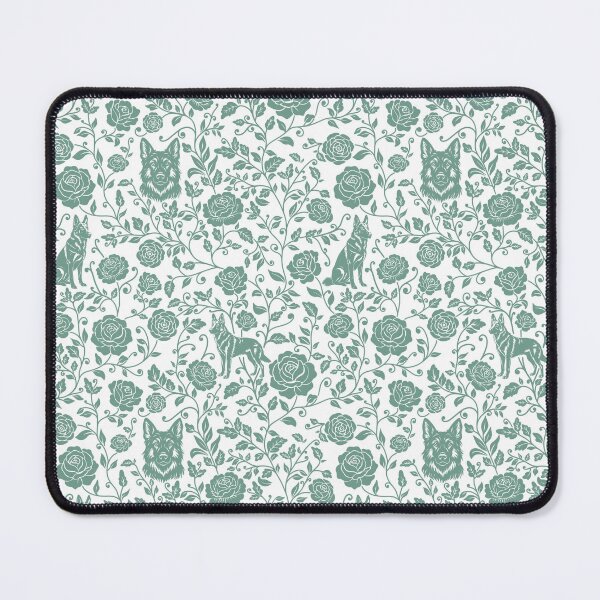 Item preview, German Shepherd Floral Pattern | Elegant Botanical Dog Design Green designed and sold by WildLakePatterns.