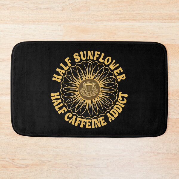 Item preview, Half Sunflower Half Caffeine Addict - Retro Boho Coffee Lover Badge designed and sold by the-Z3nith.