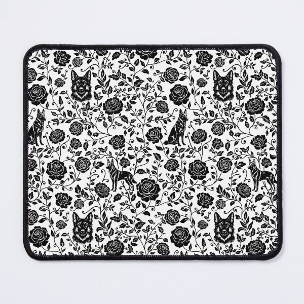 Item preview, German Shepherd Floral Pattern | Elegant Botanical Dog Design Black designed and sold by WildLakePatterns.