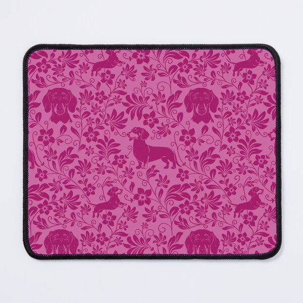 Item preview, Smooth Dachshund Floral Pattern | Elegant Botanical Dog Design Pink designed and sold by WildLakePatterns.