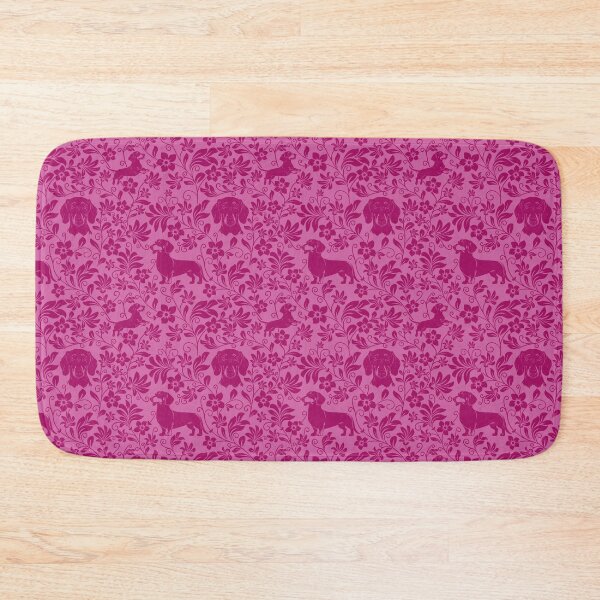 Item preview, Smooth Dachshund Floral Pattern | Elegant Botanical Dog Design Pink designed and sold by WildLakePatterns.