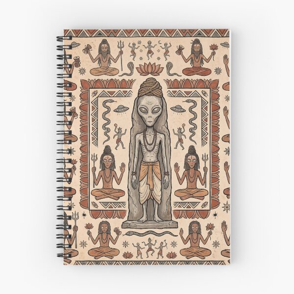 Item preview, Ancient Alien Baba Rock Art – Seamless Pattern designed and sold by krazzyremo.