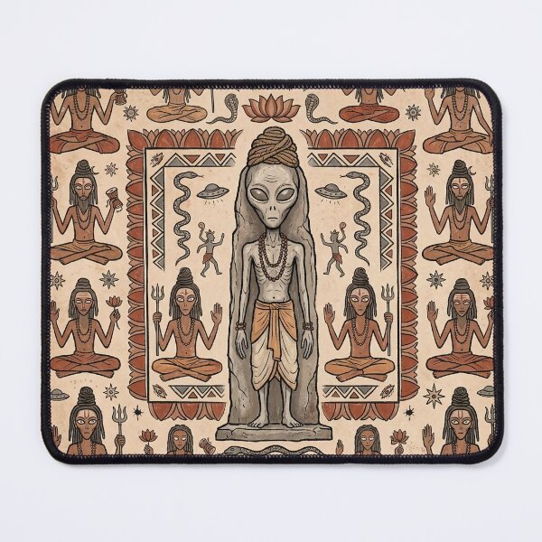 Item preview, Ancient Alien Baba Rock Art – Seamless Pattern designed and sold by krazzyremo.