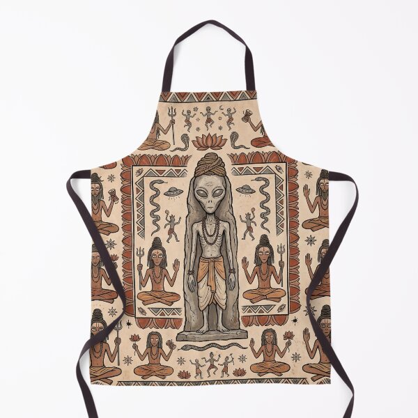 Item preview, Ancient Alien Baba Rock Art – Seamless Pattern designed and sold by krazzyremo.