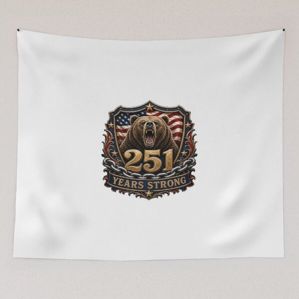 Item preview, 251st Anniversary of the USA - American Grizzly Bear – 251 Years of Strength designed and sold by Collins Design.