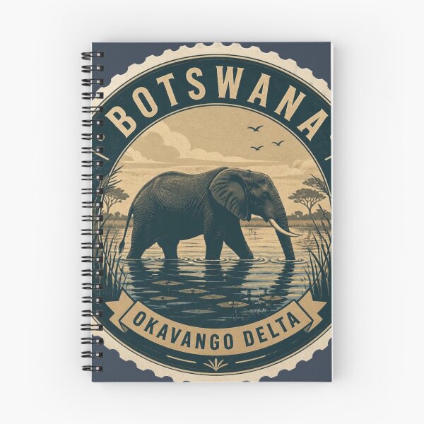 Item preview, Botswana Okavango Delta Elephant Travel Sticker designed and sold by The Digital Compass.