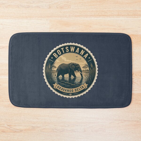 Item preview, Botswana Okavango Delta Elephant Travel Sticker designed and sold by The Digital Compass.