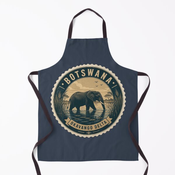 Item preview, Botswana Okavango Delta Elephant Travel Sticker designed and sold by The Digital Compass.