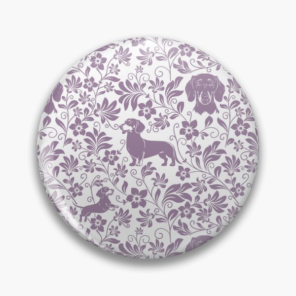 Item preview, Smooth Dachshund Floral Pattern | Elegant Botanical Dog Design Lavender designed and sold by WildLakePatterns.