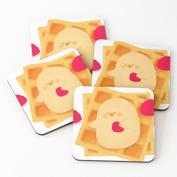 Item preview, Baby Chick Raspberry Waffles Cute Whimsical Breakfast Graphic designed and sold by zoes-cott.
