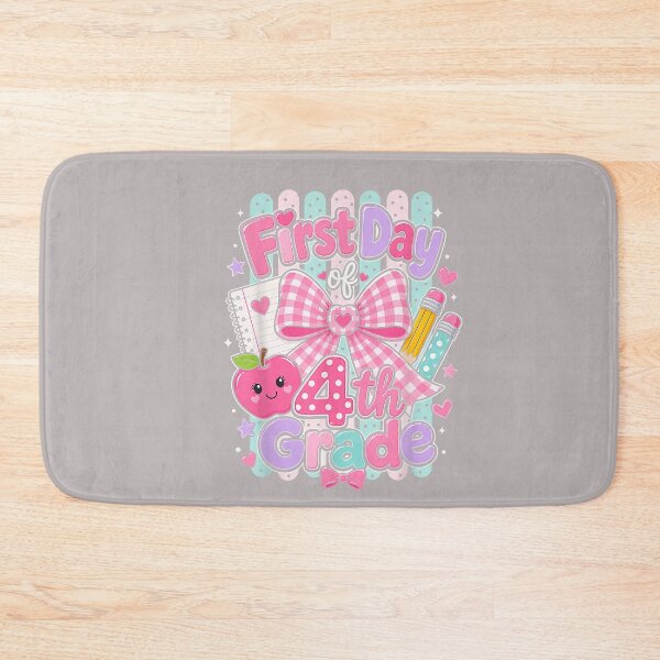 Item preview, Back to School First Day of 4th Grade Girls Coquette Bow designed and sold by mjohnson9.