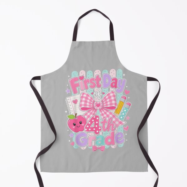 Item preview, Back to School First Day of 4th Grade Girls Coquette Bow designed and sold by mjohnson9.