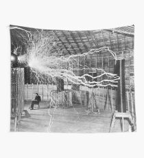 Nikola Tesla History Wall Tapestry
