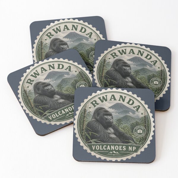 Item preview, Rwanda Volcanoes National Park Mountain Gorilla Travel Sticker designed and sold by The Digital Compass.