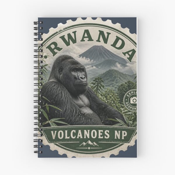 Item preview, Rwanda Volcanoes National Park Mountain Gorilla Travel Sticker designed and sold by The Digital Compass.