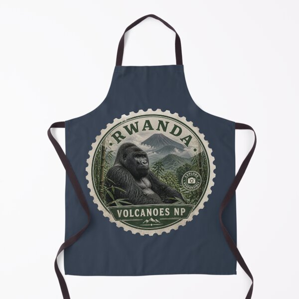 Item preview, Rwanda Volcanoes National Park Mountain Gorilla Travel Sticker designed and sold by The Digital Compass.