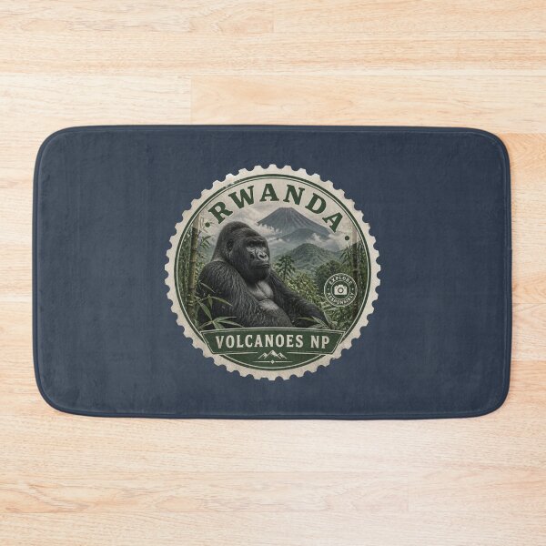 Item preview, Rwanda Volcanoes National Park Mountain Gorilla Travel Sticker designed and sold by The Digital Compass.