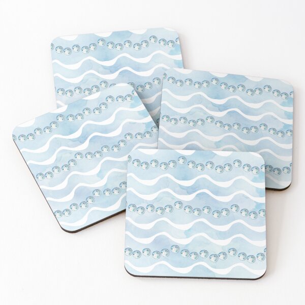 Item preview, ​Ocean Waves & Pearls Minimal Watercolor Pattern designed and sold by Jyoti-Quotes.