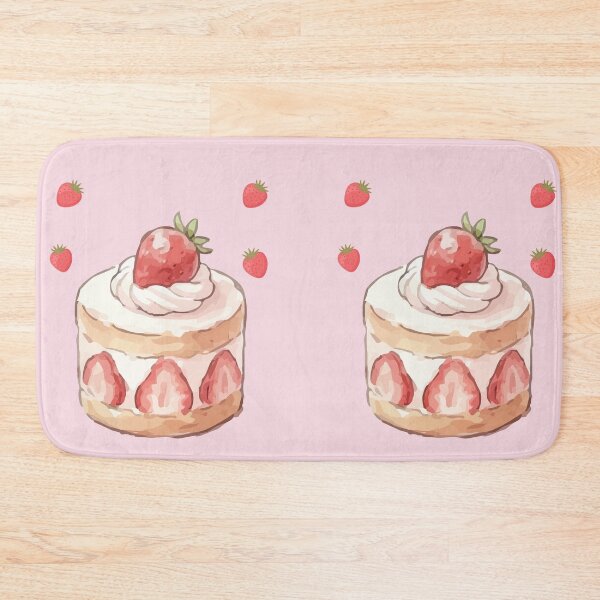 Item preview, Japanese Strawberry Shortcake Bakery Illustration designed and sold by Cozy Moss Studio.
